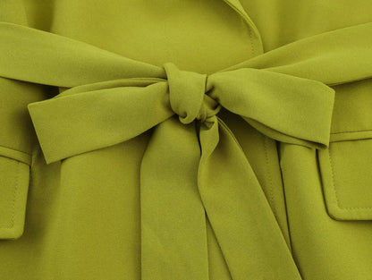 KONDALA 2025 Fall Winter Elegant Green Office Lady Suits Fashion Sashes Shrug Single Breasted Straight Blazers Chic Flare Pants