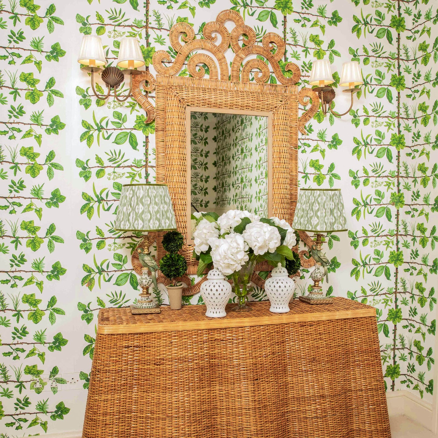 Olive Ikat Lampshade (30cm)