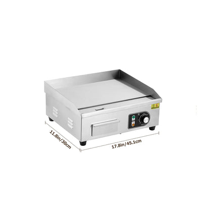 Electric Griddle – Non-Stick Grill Plate, 122–572°F, 3 Sizes (14.1", 17.8", 21.2")