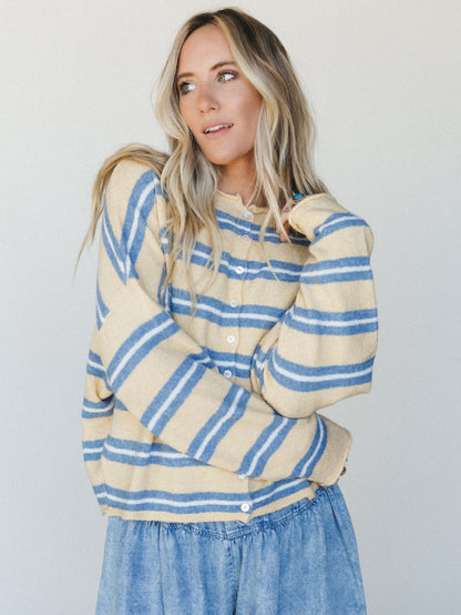 Birdie Button Down Cardigan - Honey