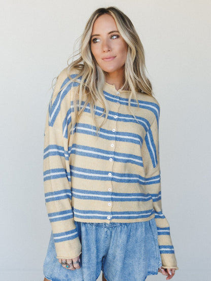 Birdie Button Down Cardigan - Honey