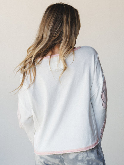By The Shore Long Sleeve Top - Shell Whisper