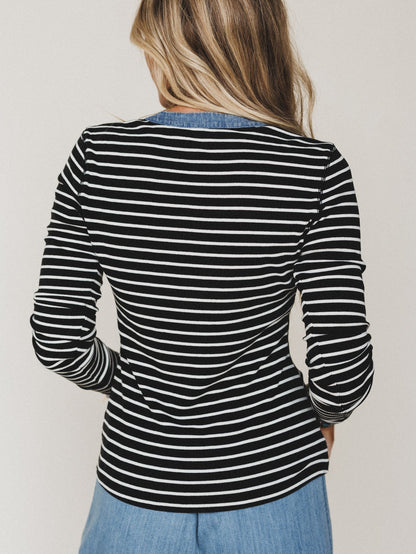 Fieldtrip Stripe Top - Black