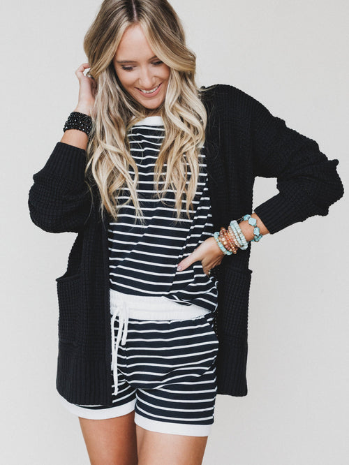 Cuddle Ready Cardigan - Black