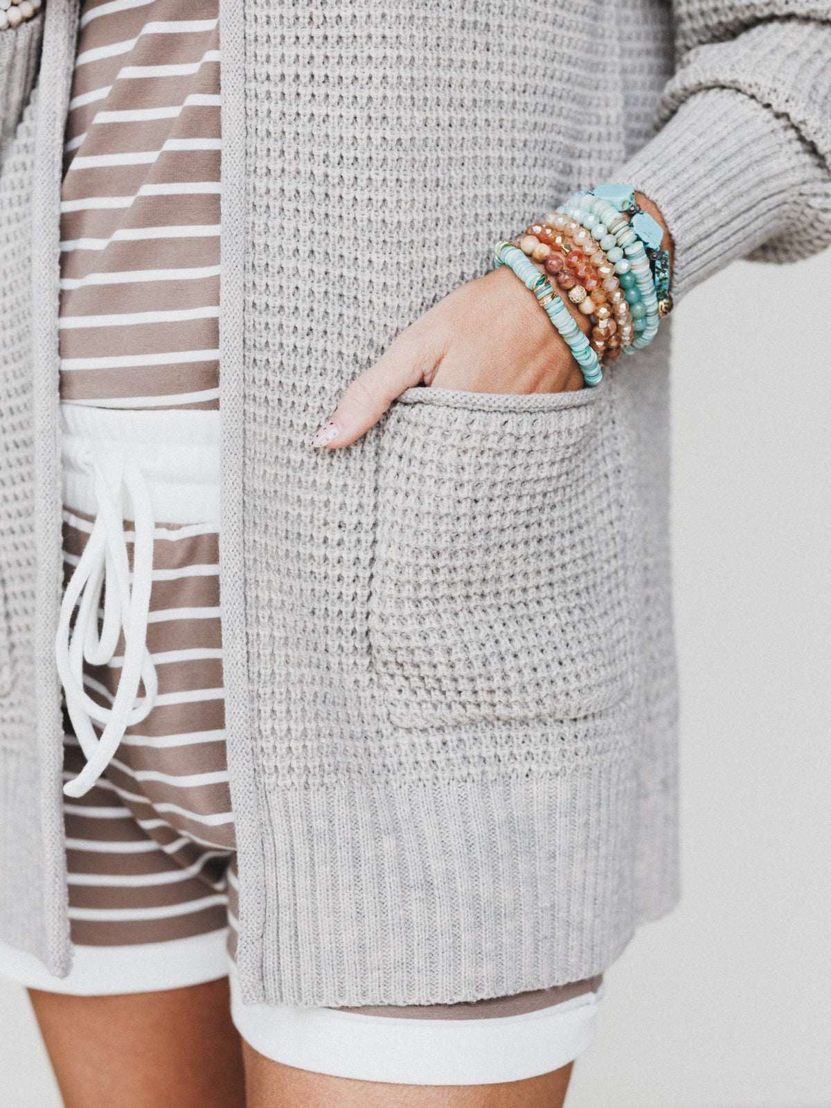 Cuddle Ready Cardigan - Heather Beige