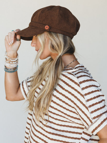 Easy Days Newsboy Cap - Brown