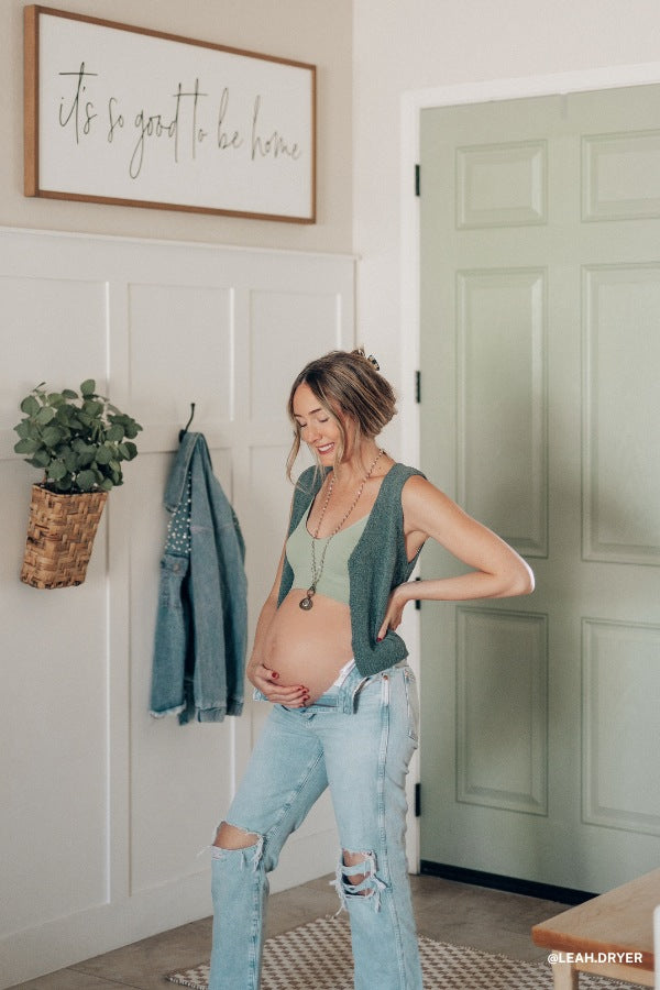 Dora Low Back Seamless Bralette - Sage
