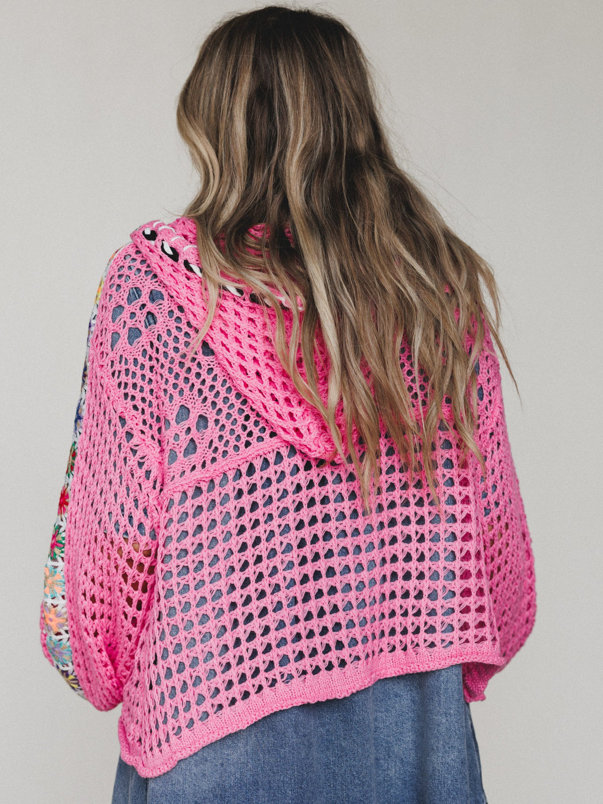 Color Maze Cardigan - Candy Pink