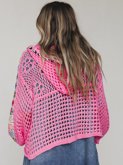 Color Maze Cardigan - Candy Pink