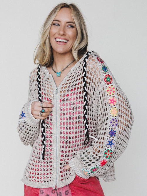 Color Maze Cardigan - Soft Beige - Pre Order