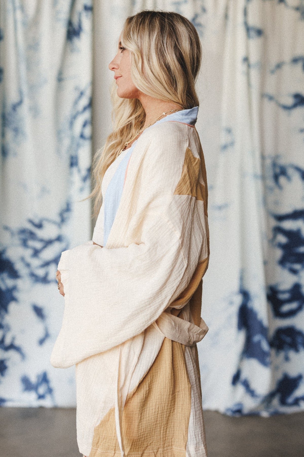 Boho Sunrise Kimono Wrap - Cream