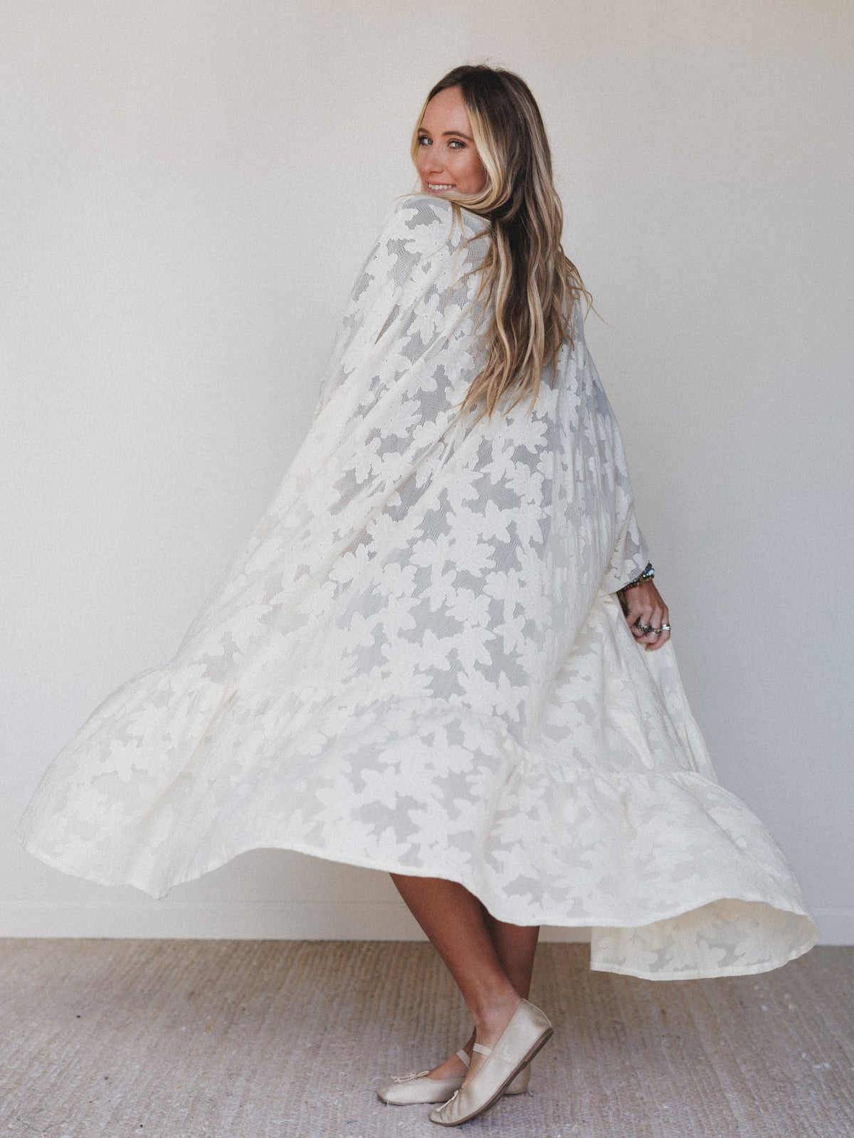 Boho Darling Kimono Duster - Cream