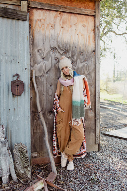 Crochet Washed 2 Piece Bundle - Camel