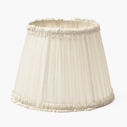 Cream Frilled Silk Lampshade (30cm)