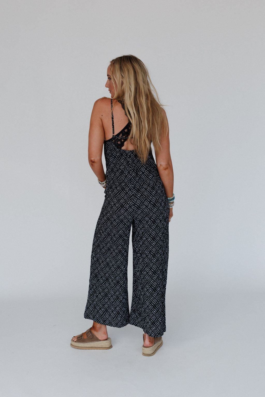 Annabelle Printed Jumpsuit - Black