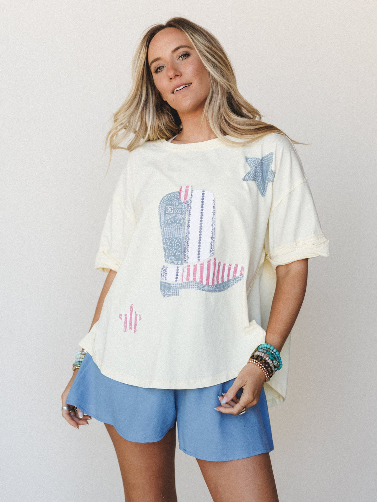 Americana Honey Tee - Butter Yellow