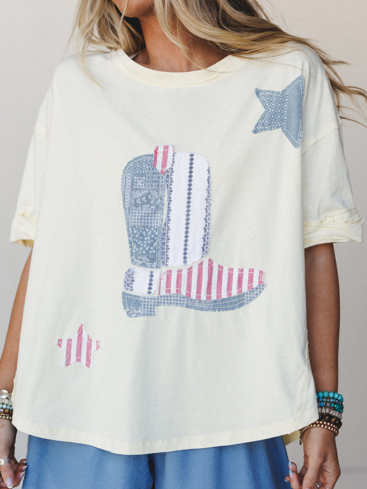 Americana Honey Tee - Butter Yellow