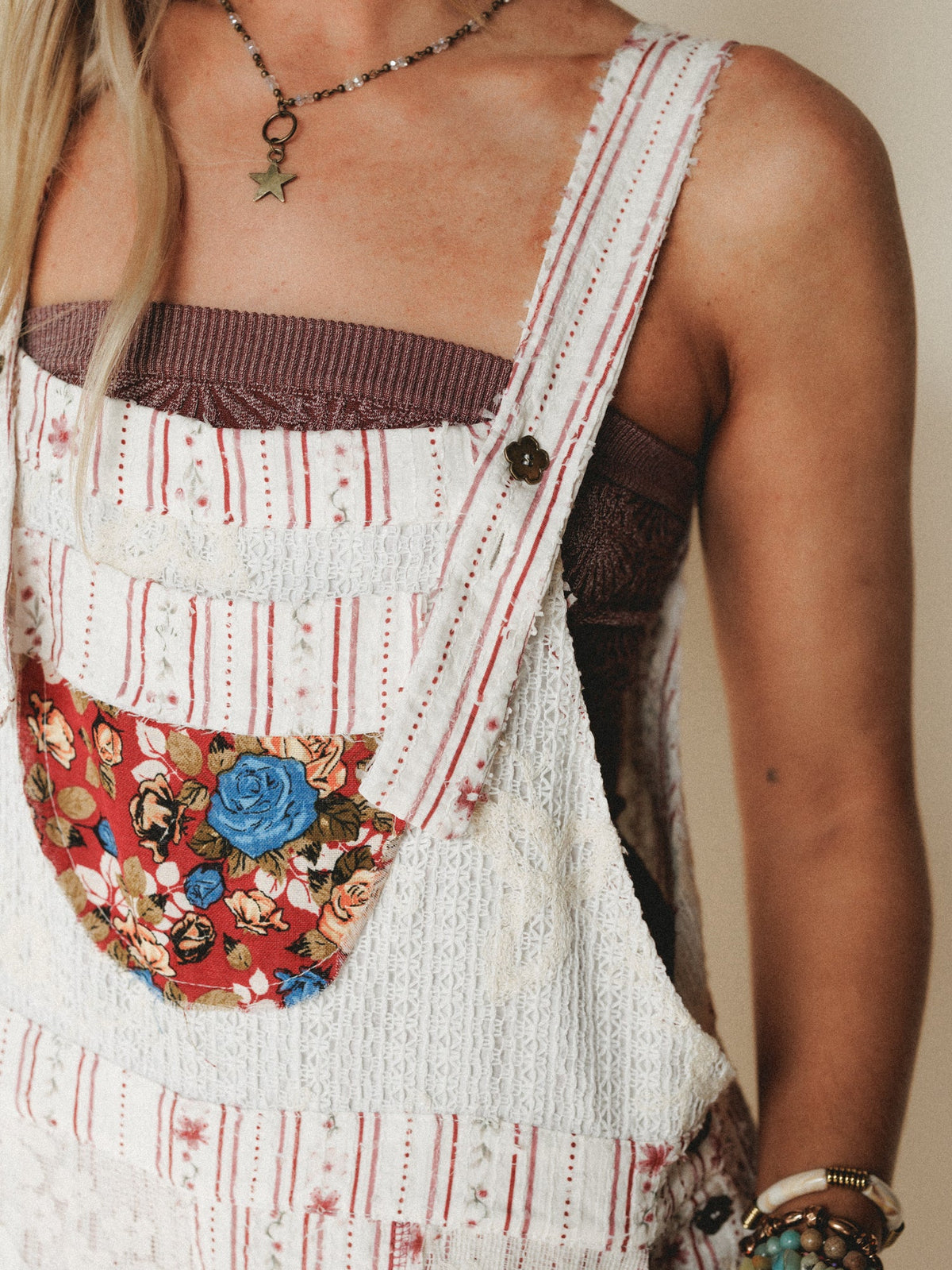 Art Notes Jumpsuit - Ruby Striped