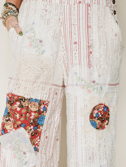 Art Notes Jumpsuit - Ruby Striped
