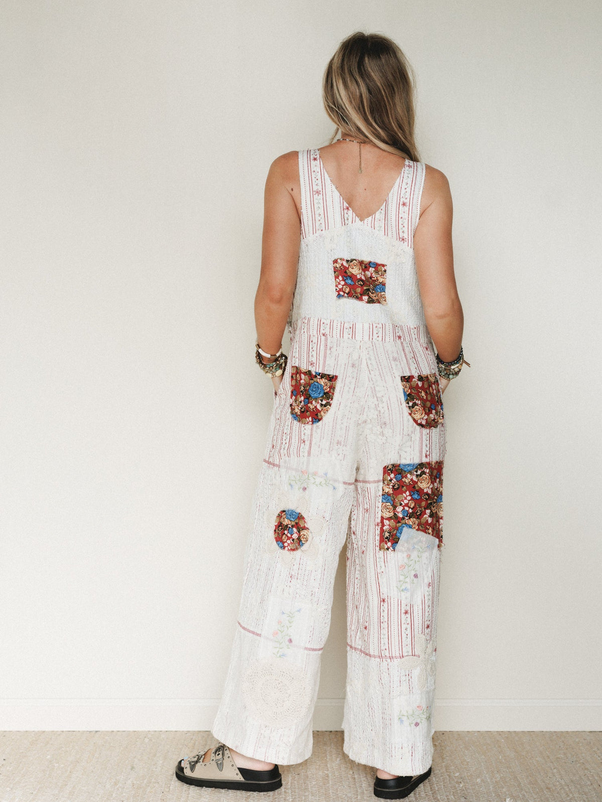 Art Notes Jumpsuit - Ruby Striped