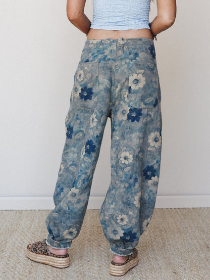 Dawn of Spring Pants - Navy Multi