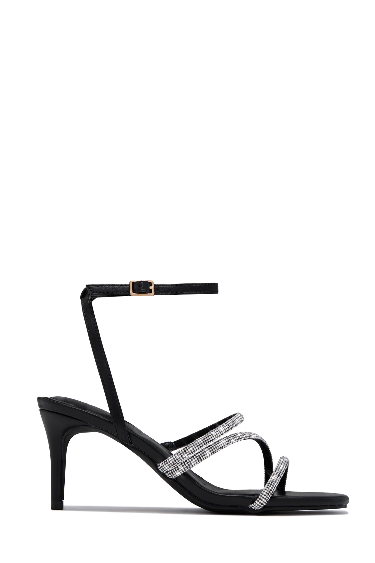 Annalise Embellished Mid Heels - Black