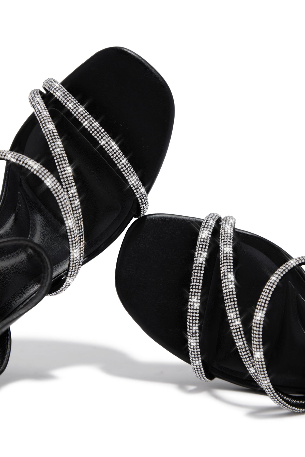 Annalise Embellished Mid Heels - Black