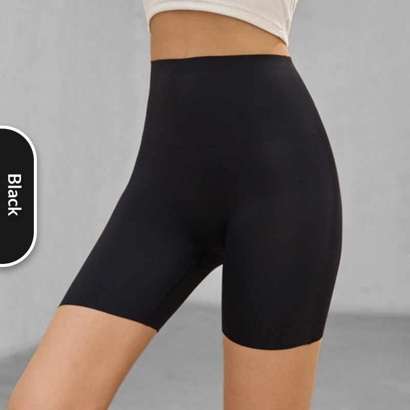Women's High-Waist Seamless Ice Silk Safety Shorts – 4 Colors