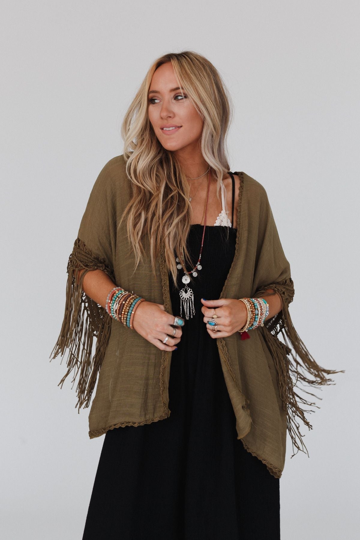 Dreamy Macramé Kimono - Olive - Pre Order