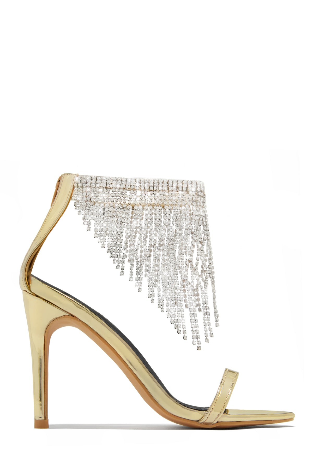 Formal Icon Embellished Dangle Heels - Black