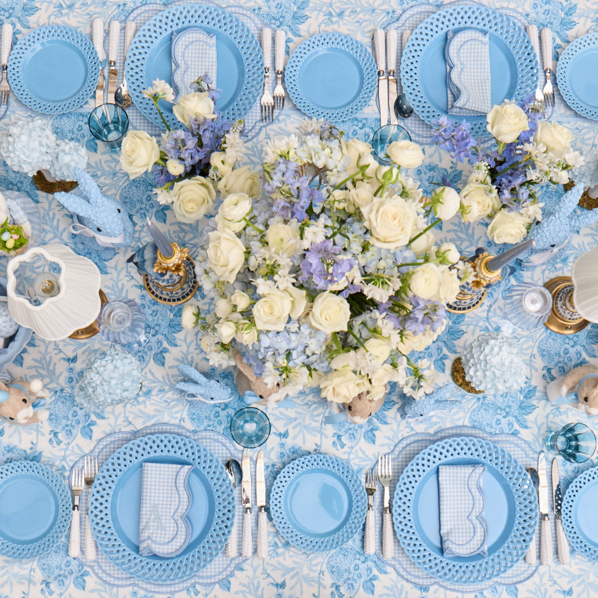 Blue Eloise Gingham Placemats (Set of 4)