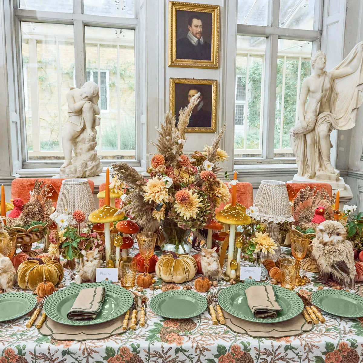 Sand & Green Elizabeth Napkins (Set of 4)