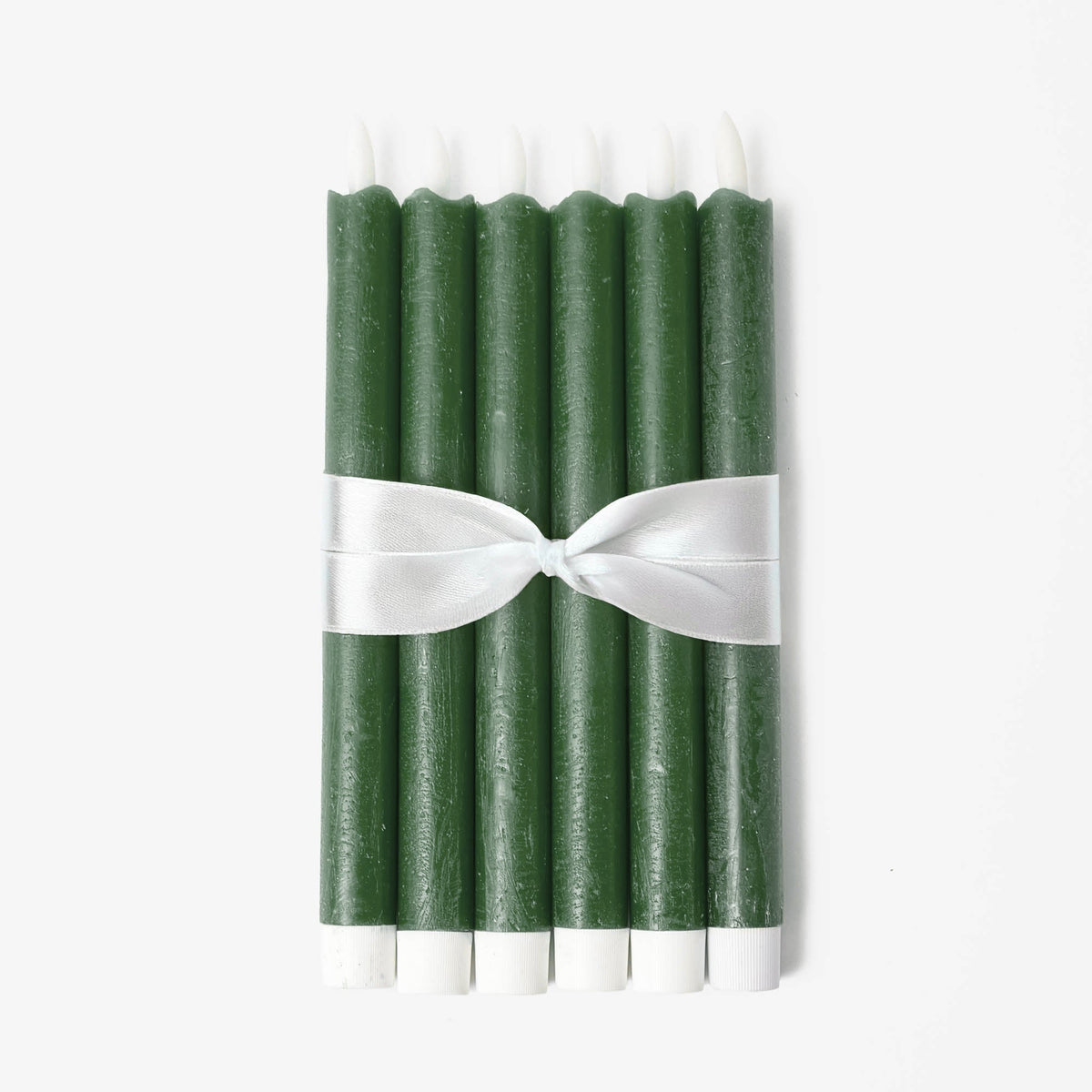 Forest Green LED Dinner Candles (Set of 6)