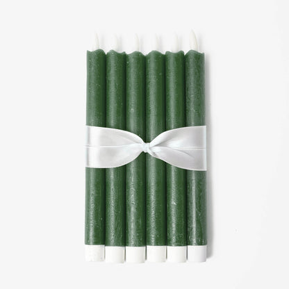 Forest Green LED Dinner Candles (Set of 6)