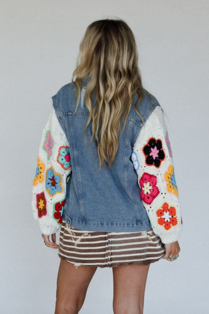 Boho Bloom Crochet Jacket - Ivory