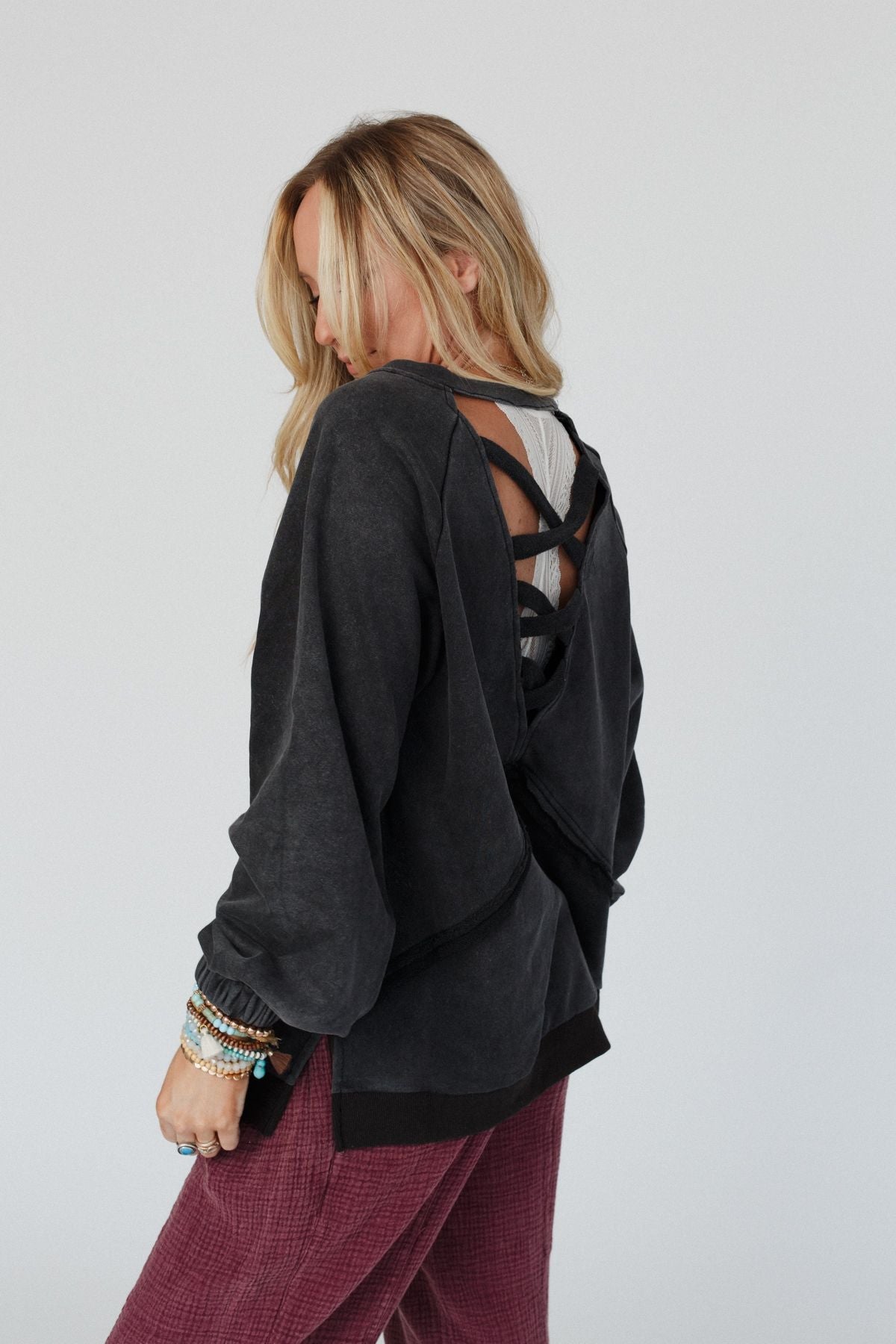 Crossed Paths Sweatshirt - Black