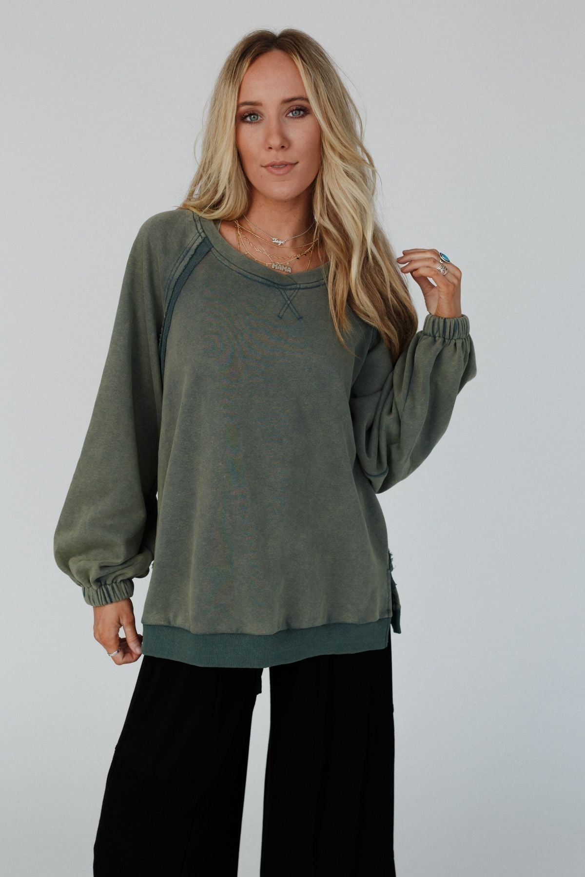 Crossed Paths Sweatshirt - Olive