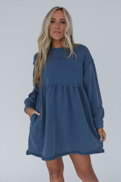 Estelle Dress - Navy