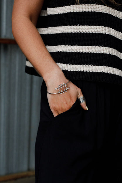 Asteria Leaf Cuff - Silver - Pre Order
