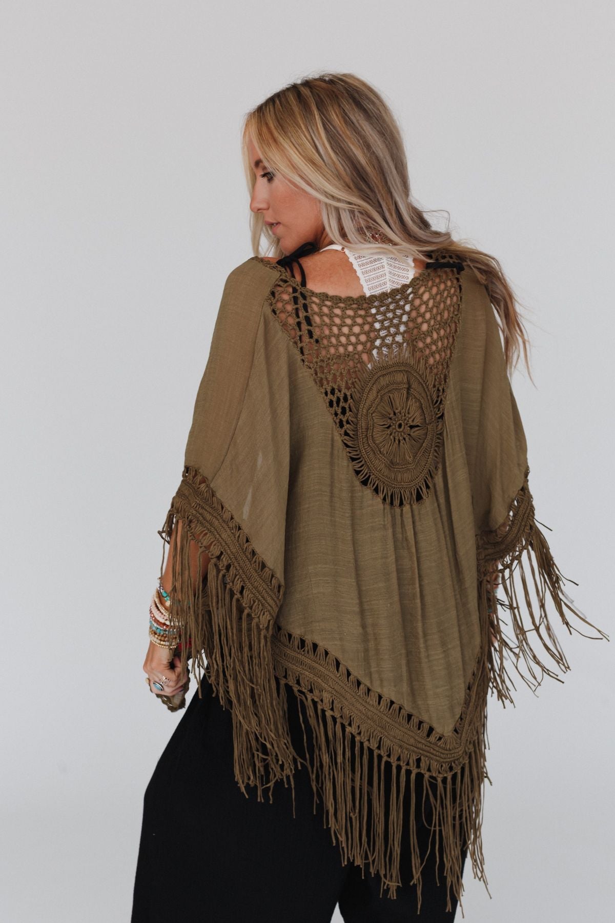 Dreamy Macramé Kimono - Olive - Pre Order