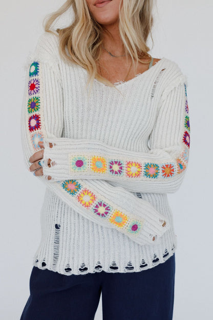Earth Angel Sweater Top - Cream