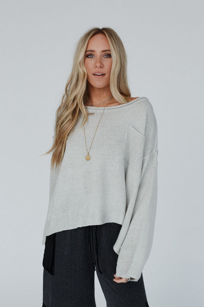Got You Covered Drop Shoulder Pullover - Ash