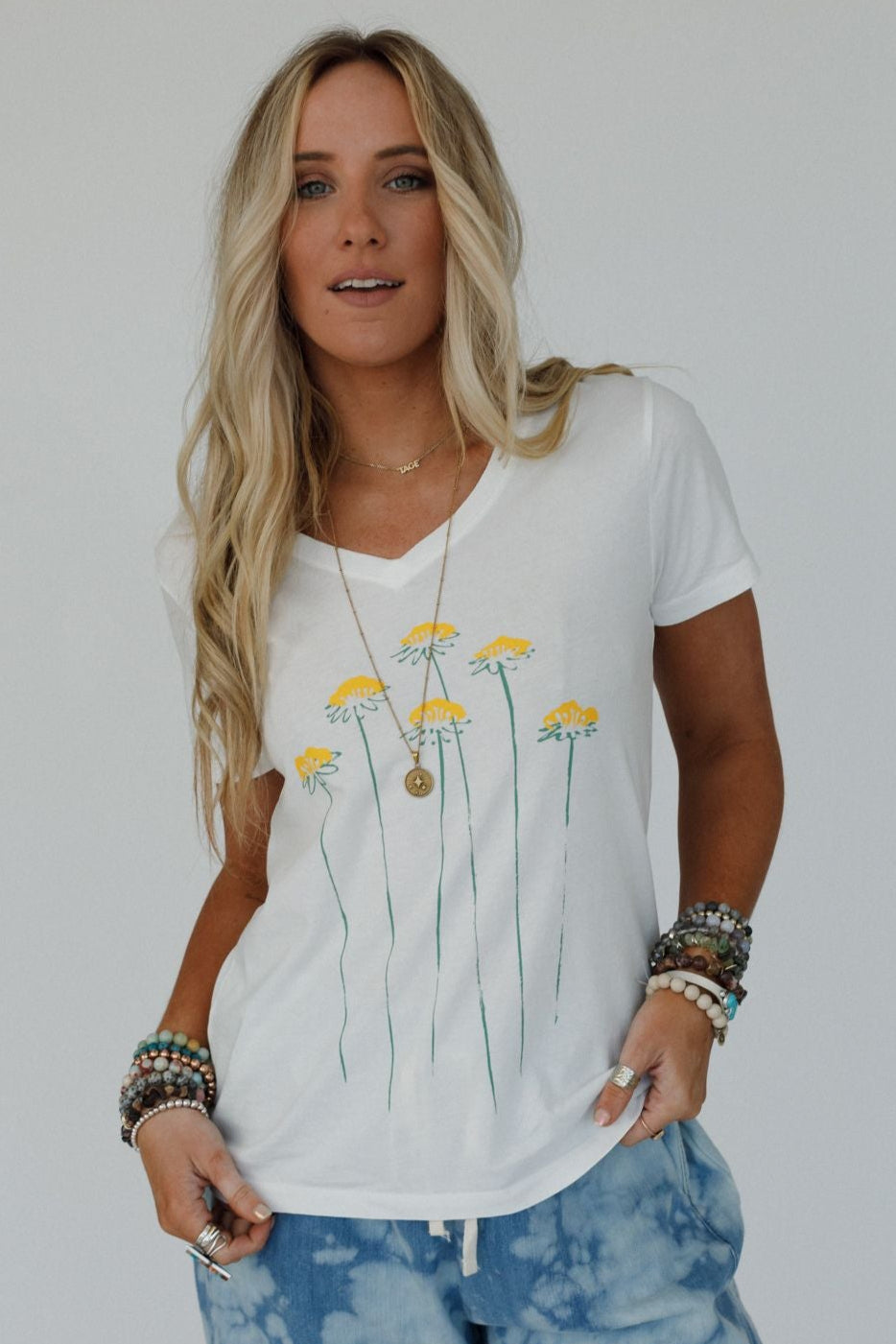 Floating Wishes Graphic Tee - Off White