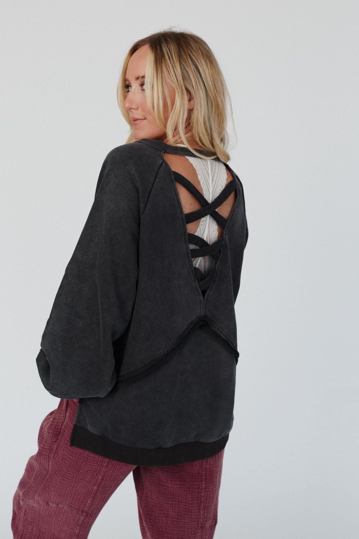 Crossed Paths Sweatshirt - Black