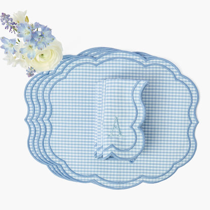 Blue Eloise Gingham Placemats (Set of 4)