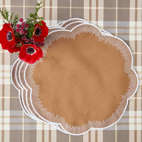 Caramel Alathea Linen Placemats (Set of 4)