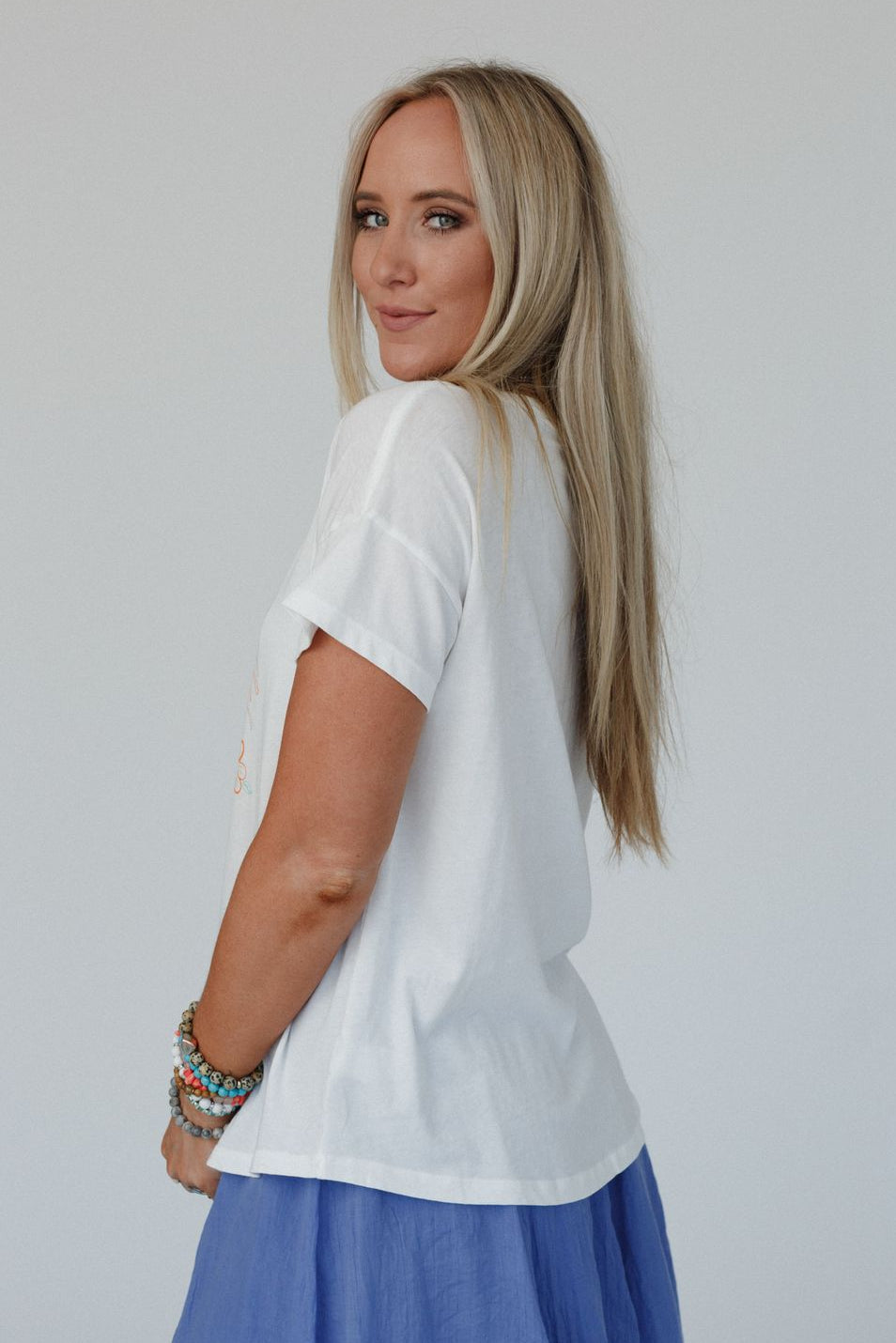 Floral Fireworks Top - Off White
