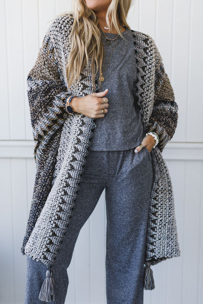 Desert Dreams Crochet Ruana - Khaki